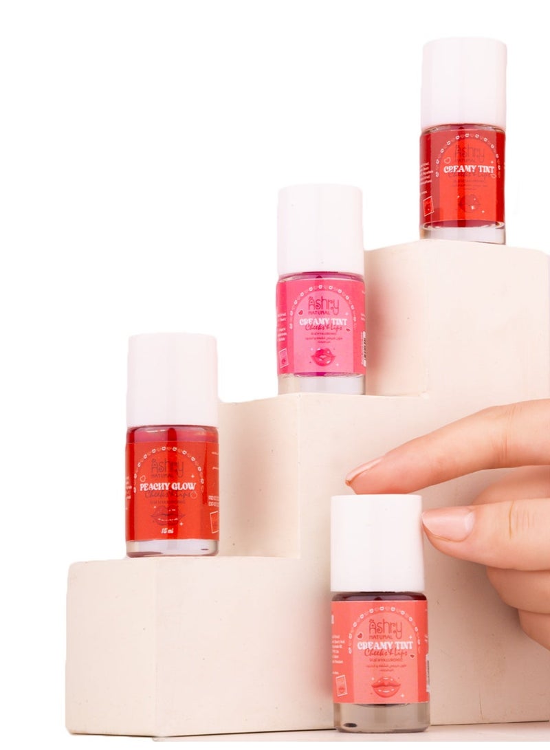 أشري ناتشورال تينت كريمي أحمر للشفاه والخدود بحمض الهيالورونيك بلون طبيعي يدوم طويلاً وترطيب عميق - Image 2